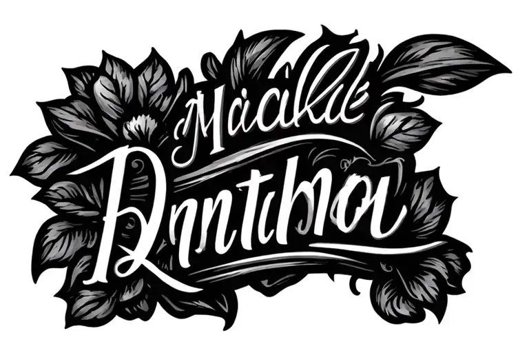 Kids Name Tattoo Design