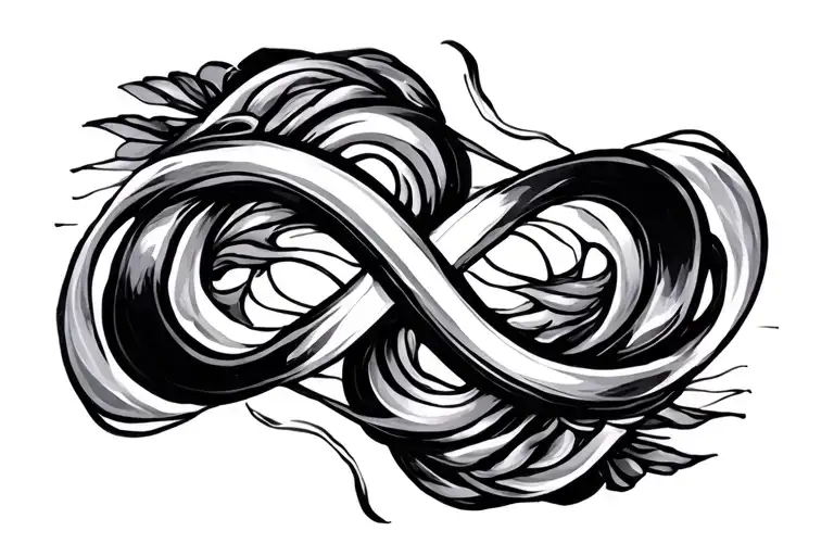 Thin Black Infinty Symbol