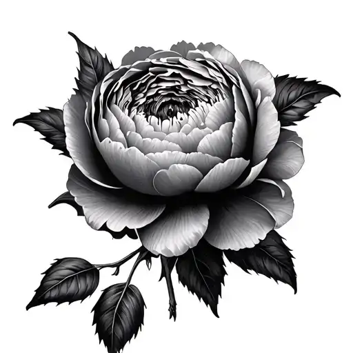 Raven Romantic Peonies Love