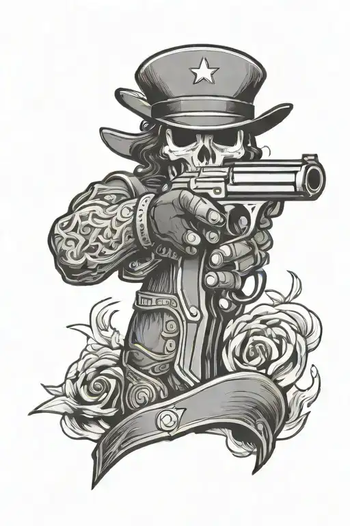 Handals Symbol Holding A Gun