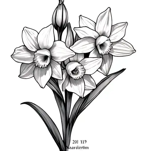 Narcissus Flowers With Date Of Birth