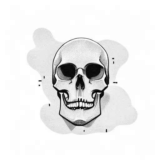 Incorporate A Skull And The Acronym 'Igy6' In A Minimalist Blackwork Design
