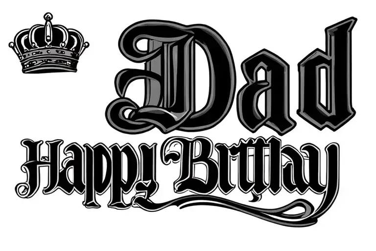 Dad Birthday Roman Numerals With Crown Made