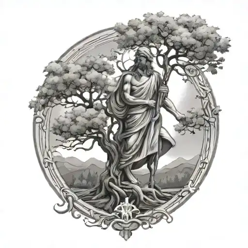 Saint Christopher And The Tree Of Life