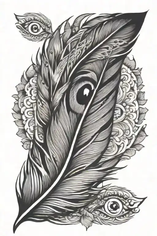 Feather With Eyes Inside