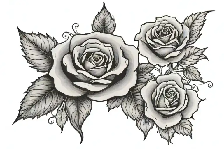 Kimberly In Cursive With A Black Rose Underneath