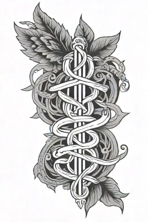 Mental Health And Healthcare Symbol Intertwined