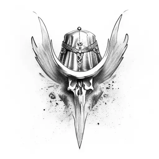 Raven Skull Viking Style Chest