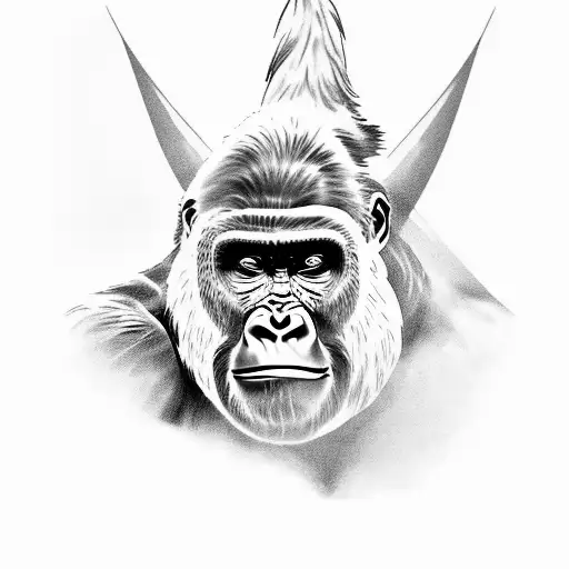 Gorilla With Rooster