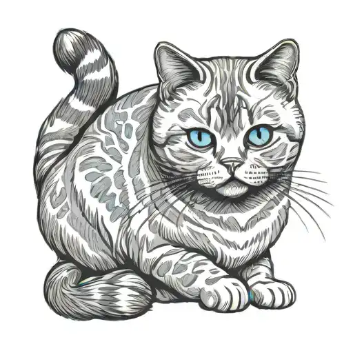 British Shorthair White With Grey Face And Blue Eyes