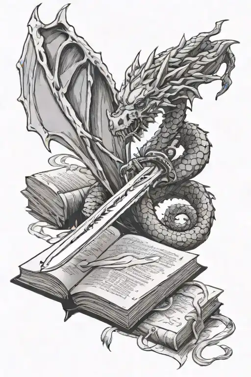 Dragon Sword And Book