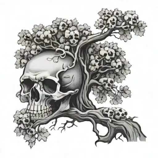 An Oak-like Tree Made Of Baby Skulls