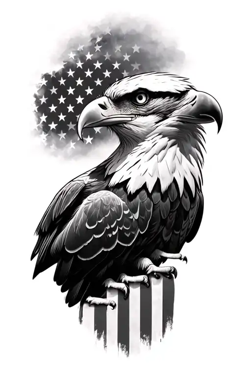 American Bald Eagle Flag Morphing