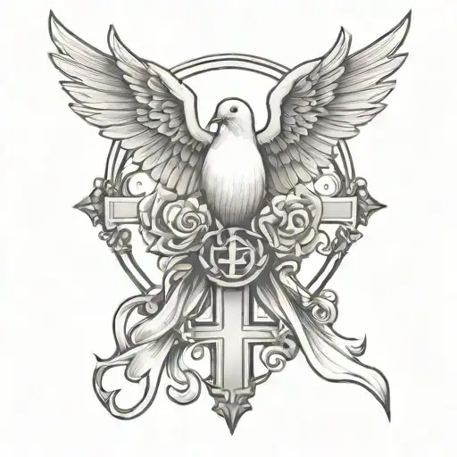 Cross And Dove Carrying