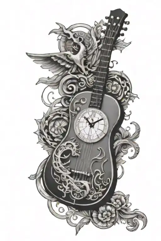 Caduceus Guitar Clock