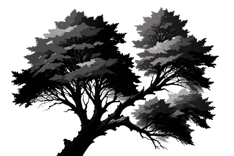 Single Tree Branch Showing All Four Seasons Changing