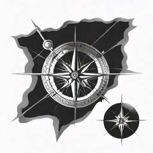 Compass Star Minimalistic Style