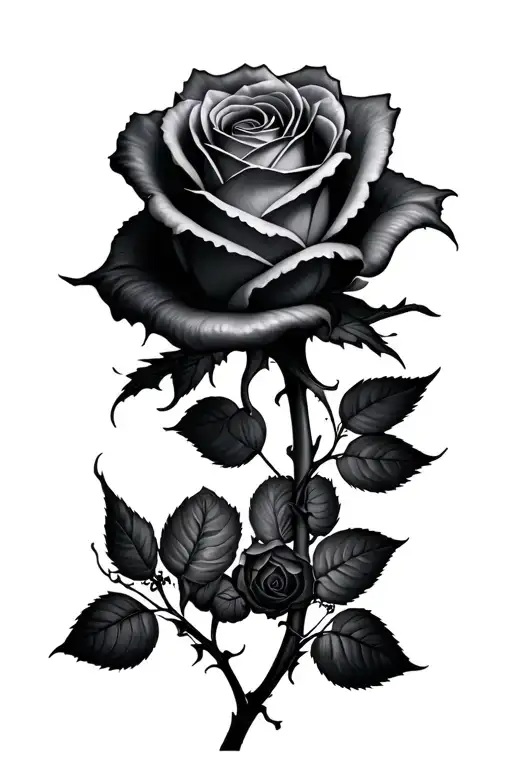 Rose And Lighting Storm