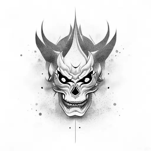 Hannya Mask Skull