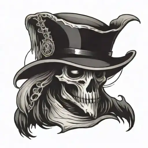 Plague Doctor Holding A Skull