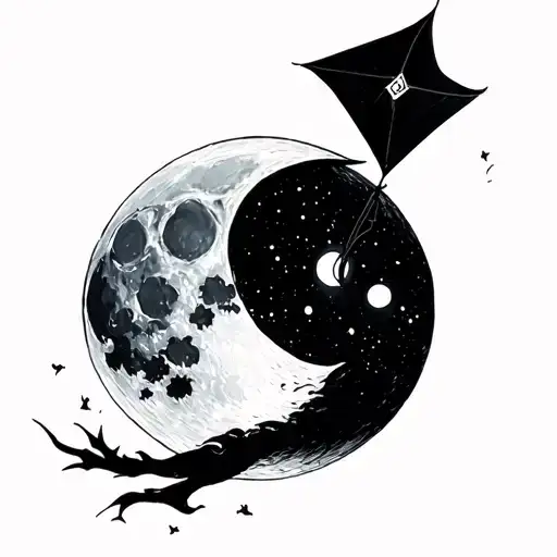 Moon With Kite