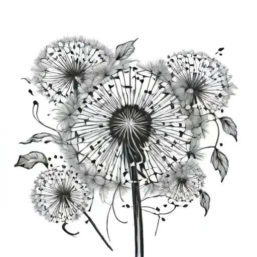 Dandelion Fine Line With Quote