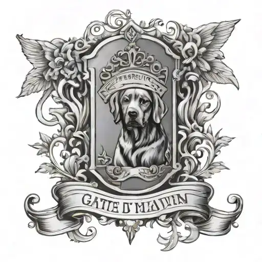 Gates Of Heaven For Dad With Military Dog Tag