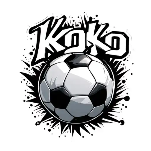 Soccer Scenario With Word Koko