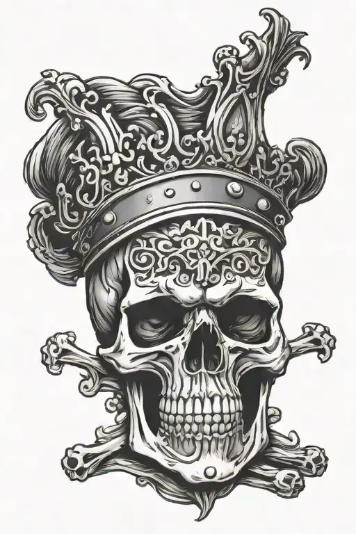 Death Skull With Crown