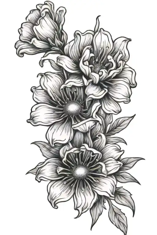 Halo Daisy Sweet Pea Flowers