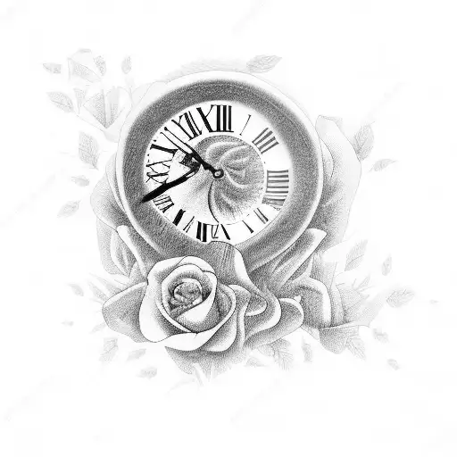 Clocks Roses Dove Rising Sun Scrolls