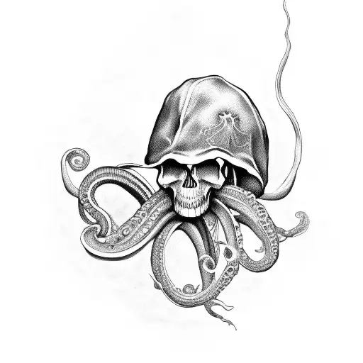 Skull Octupus Dark