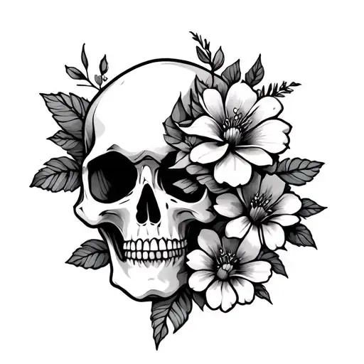 Cute Skull Flowers