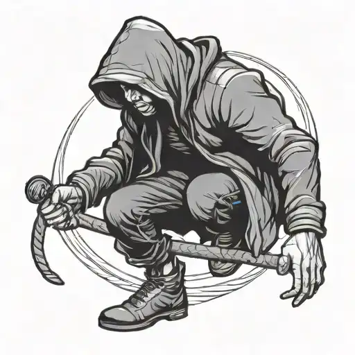 Thief In The Night Robbing For The Hood Standing Proudly