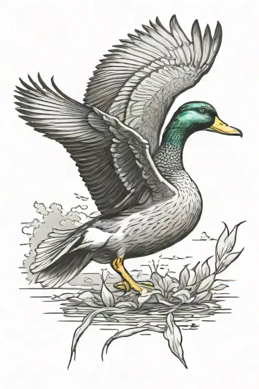 Duck Hunting Mallard Duck Flying Nature Scene