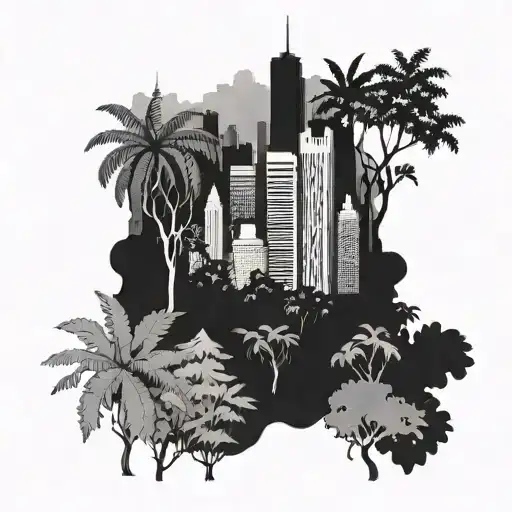 New York City Jungle Forest With Trees