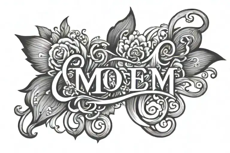 Tatto Design Mom Name Azeb With Design On My Wrist