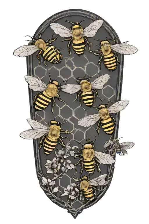 Honey Bees With Hive Bible Morphing