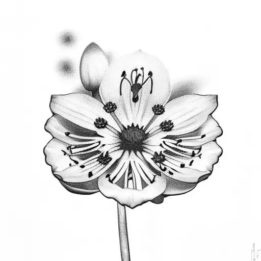 Red Clover With Forget-me-not And Sego Lily Flowers