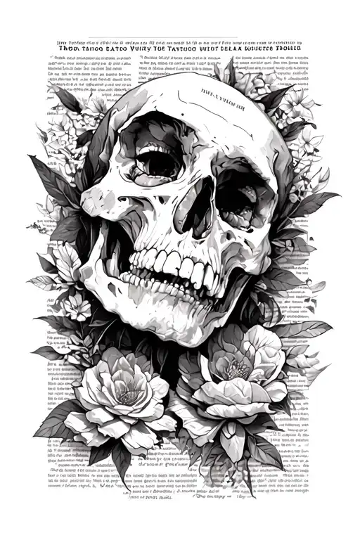 Black And White Tattoo Minimalist Newspaper