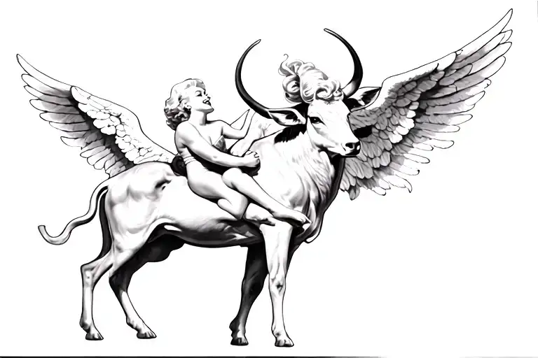Marilyn Monroe Angel Watching Over Taurus