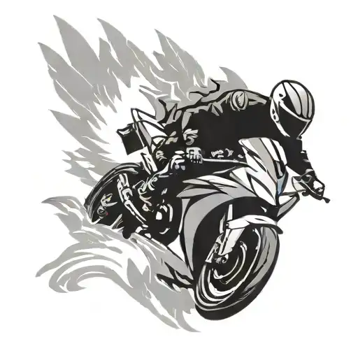 Yzf R1 Motorbike Wheelie Silhouette With Angel Wings