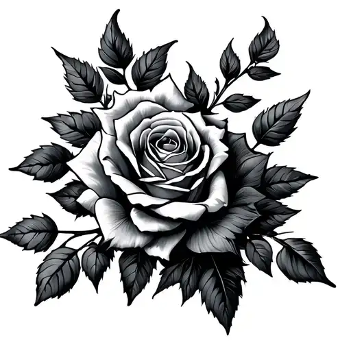 Spikey Vine And Roses