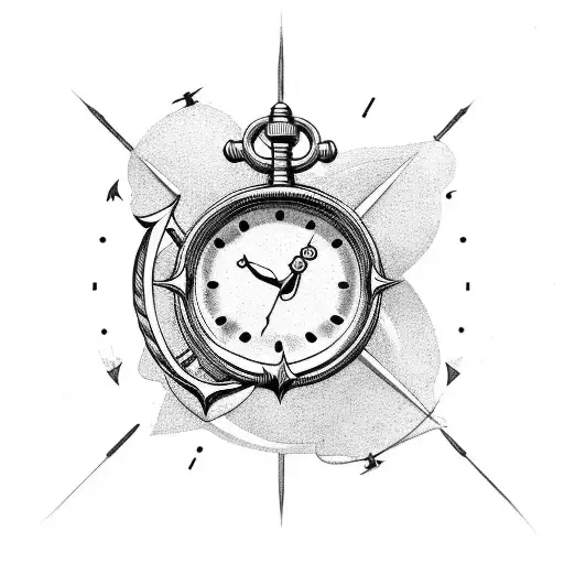 Anchor With Clock And Honey Pot