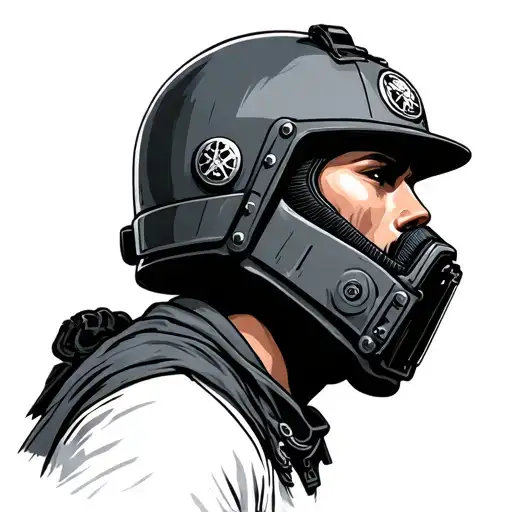 Prison Guard Riot Police Helmet Wearing