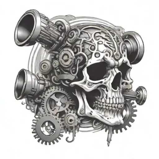 The Name Wileman With Gear And Skull Background Fill