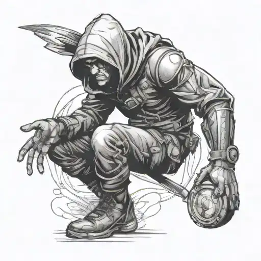 Thief In The Night Robbing For The Hood Standing