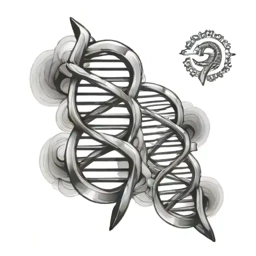 Dna Helix With Heartbeat