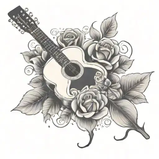 Wooden Rose Guitar