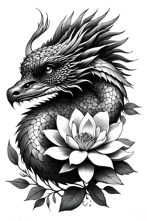 Quetzalcoatl And Magnolia Flowers
